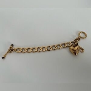 Juicy Couture Starter Heart Pave Charm Bracelet